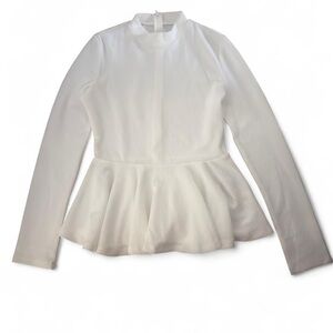 Chic White Peplum Blouse